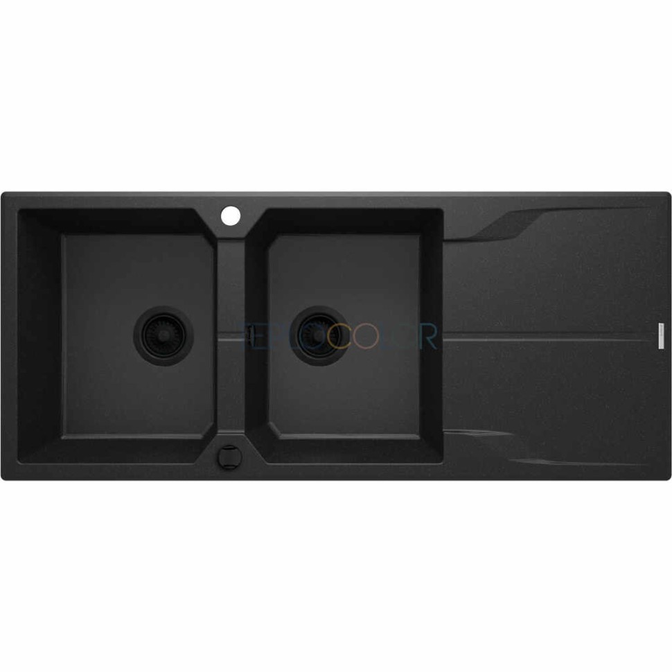 Гранитная мойка, 2-чаши с осушкой