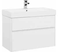 Тумба с раковиной Aquanet Бруклин 85 белый