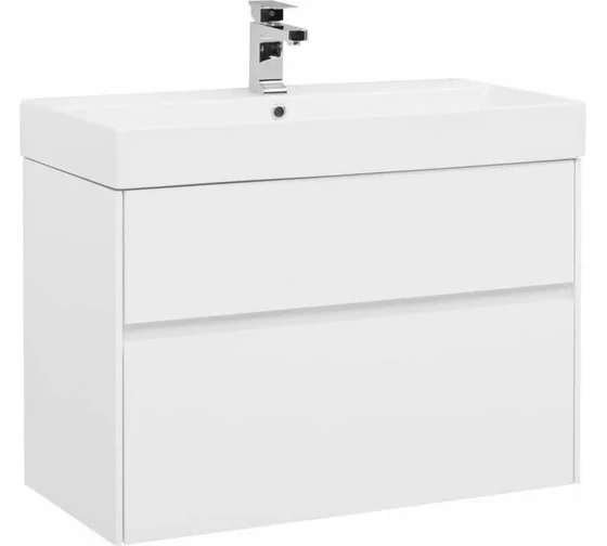 Тумба с раковиной Aquanet Бруклин 85 белый