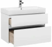 Тумба с раковиной Aquanet Бруклин 85 белый