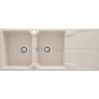 Гранитная мойка, 2-чаши с осушкой