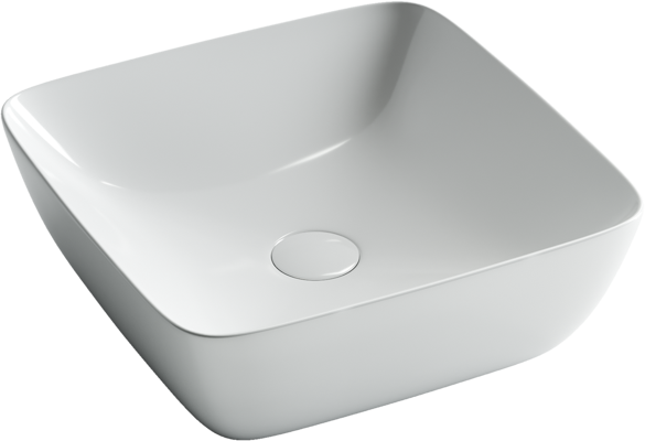 Умывальник чаша FORM накладная квадратная 420x420x145мм