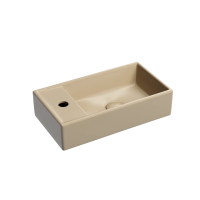 Умывальник подвесной прямоугольный (чаша справа, отверстие под смеситель слева) цвет капучино матовый Element 407x217x100