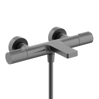 Термостатический смеситель для ванны и душа SANCOS Etna, вороненая сталь, арт. SC9006GG