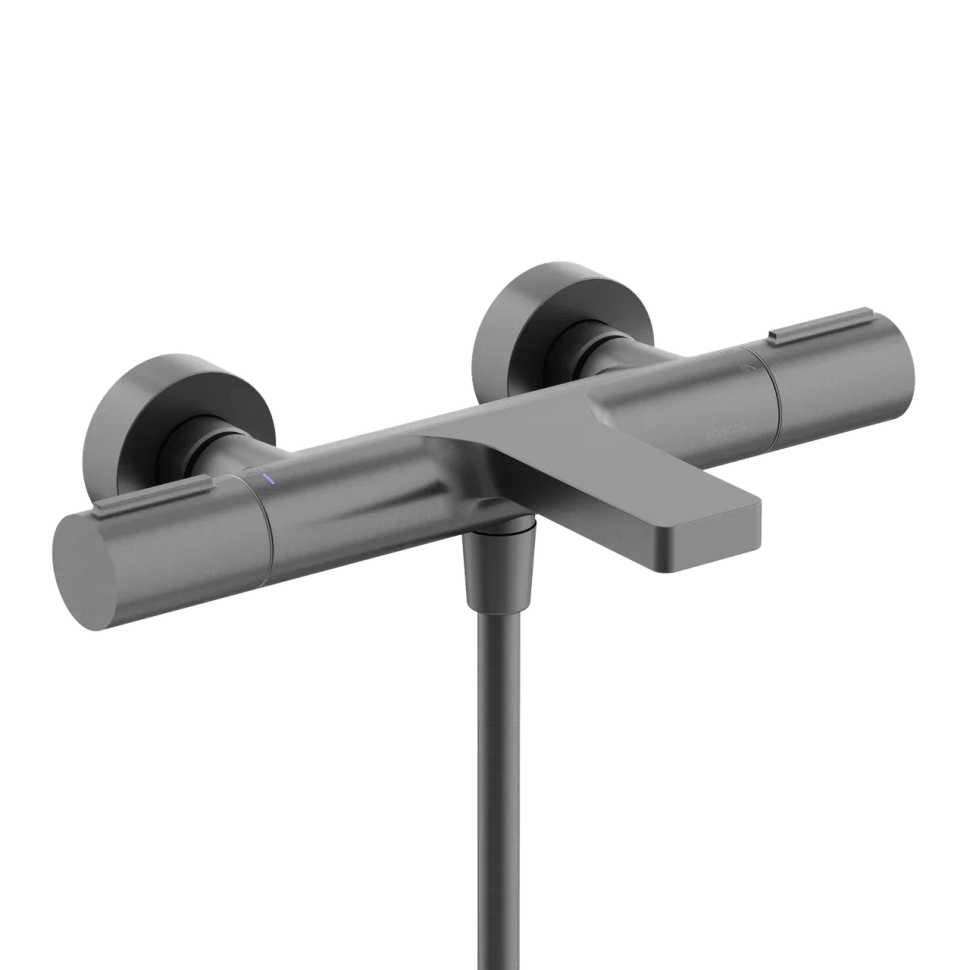 Термостатический смеситель для ванны и душа SANCOS Etna, вороненая сталь, арт. SC9006GG