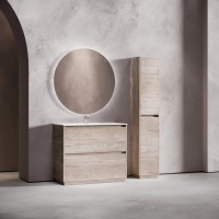 Тумба под раковину SANCOS Libra Floor напольная, 1190х450х840, c двумя ящиками оснащенными доводчиками, дуб галифакс натуральный, арт. LB120F-1EG