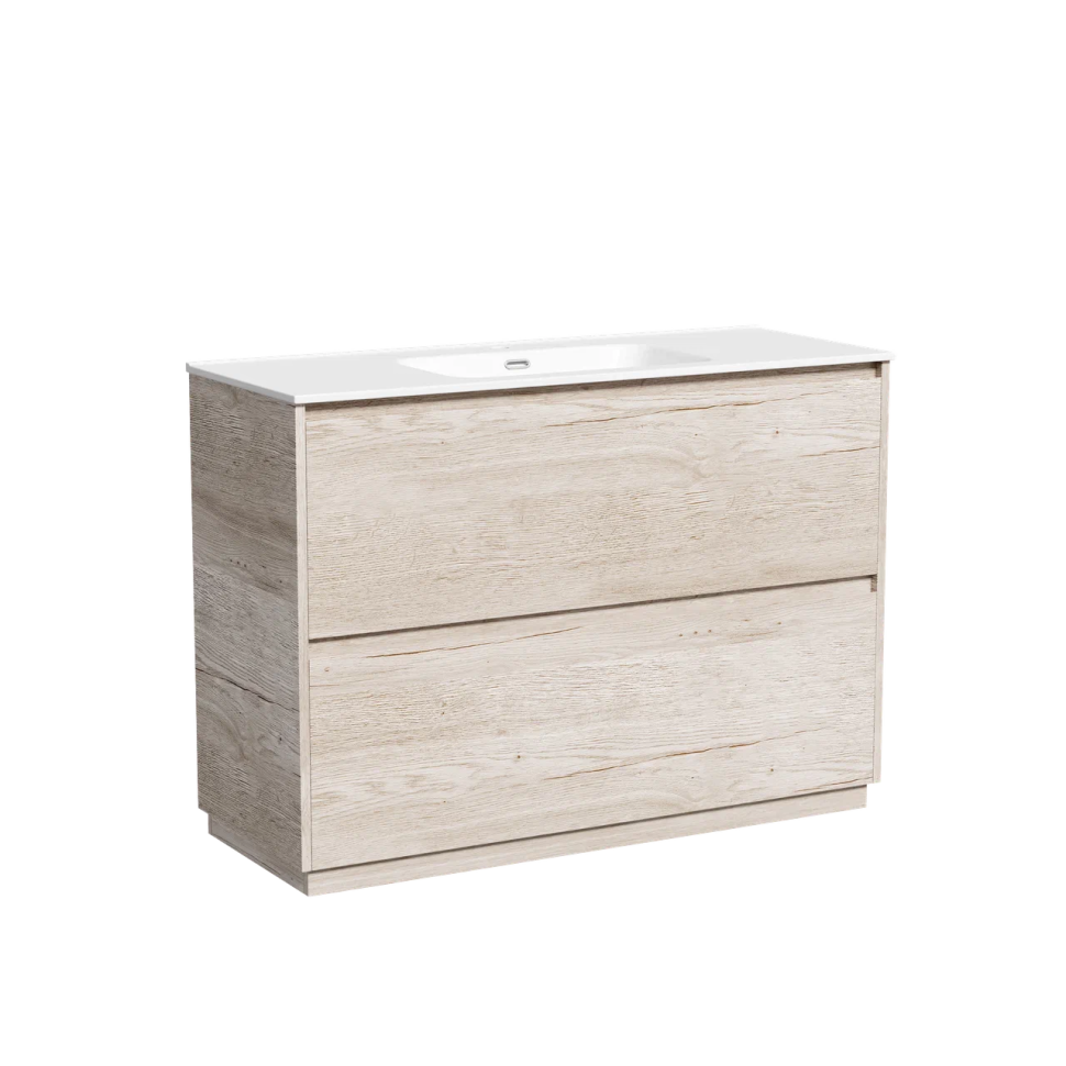 Тумба под раковину SANCOS Libra Floor напольная, 1190х450х840, c двумя ящиками оснащенными доводчиками, дуб галифакс натуральный, арт. LB120F-1EG