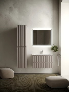Тумба подвесная SANCOS Snob R 790х445х500, c двумя ящиками оснащенными доводчиками, Doha Soft, арт.SNR80SM