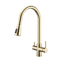 Смеситель для кухни LANGE, светлое золото, La214212-LG, Paulmark