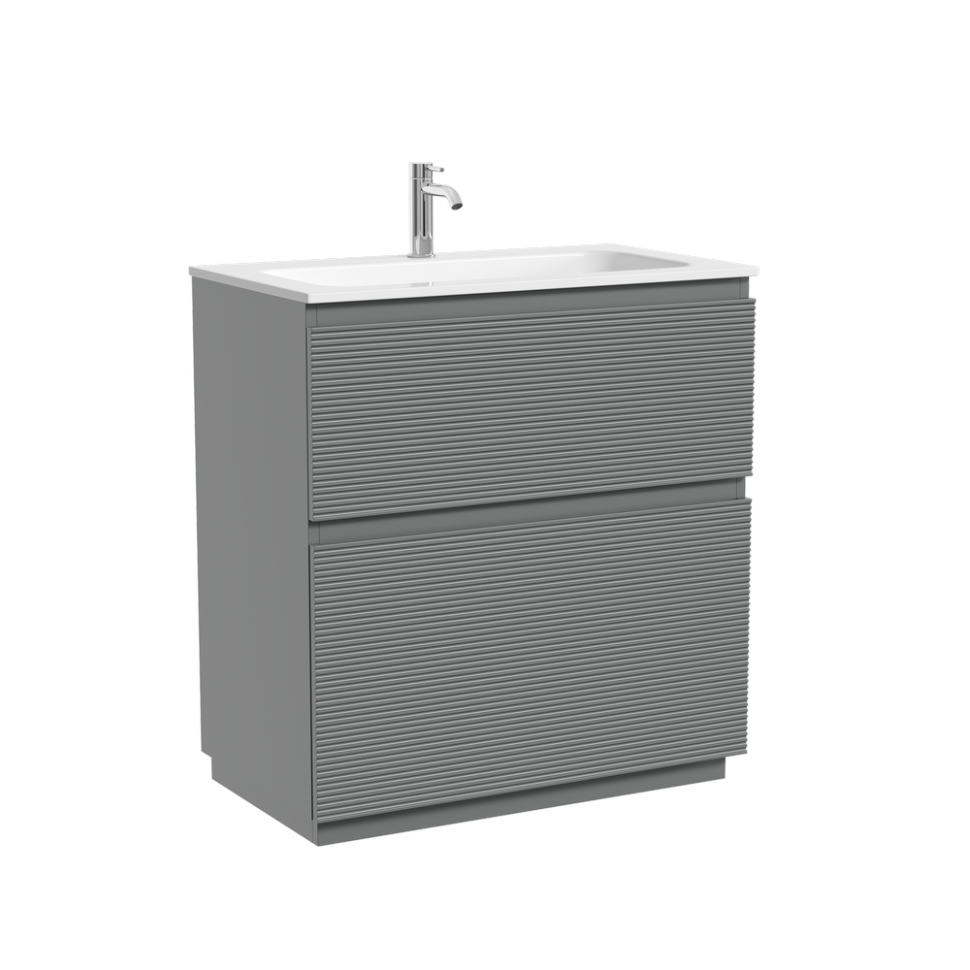 Тумба напольная SANCOS Folk Floor, 790х445х850, c двумя ящиками оснащенными доводчиками, Ergraut soft, арт.FL80FES