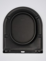 AQM1206 Сиденье тонкое быстросъемное с микролифтом, цвет черный матовый