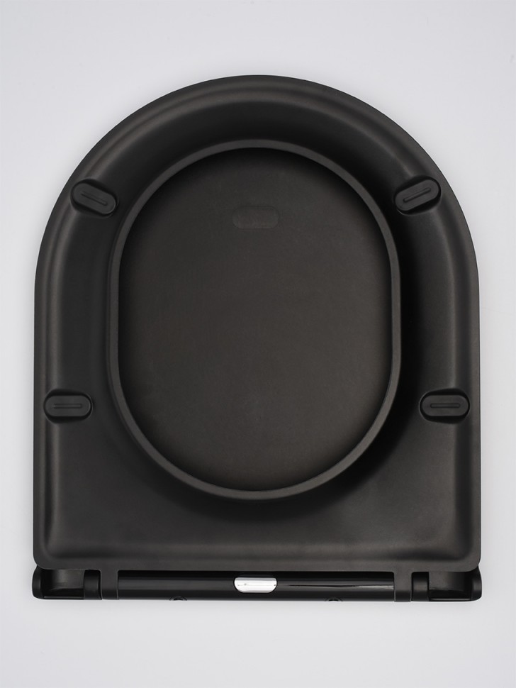 AQM1206 Сиденье тонкое быстросъемное с микролифтом, цвет черный матовый