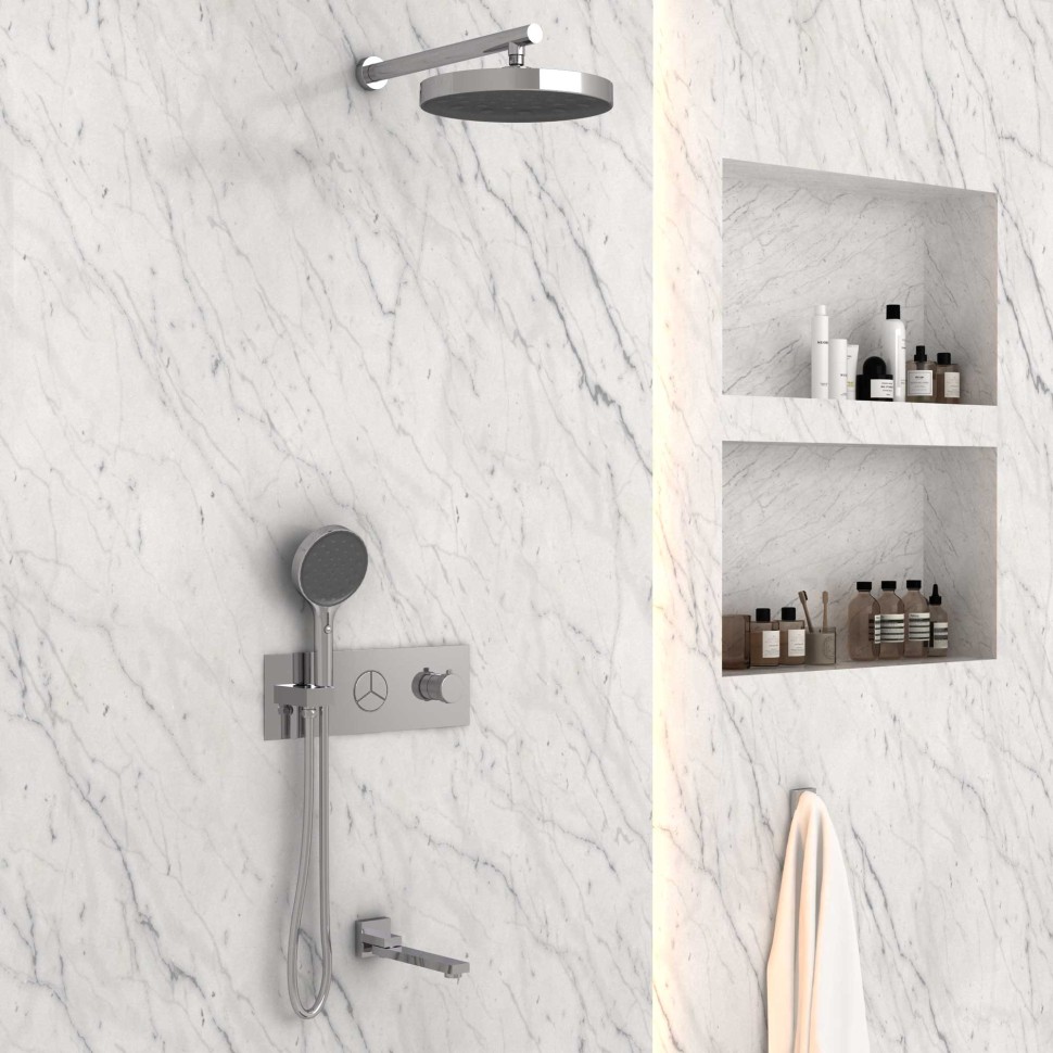 Душевой комплект VSFW-432TI2CH встраиваемый, хром