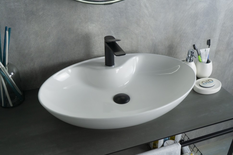 Раковина Gid N9438 51151 накладная белая 65x43x12