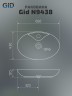 Раковина Gid N9438 51151 накладная белая 65x43x12