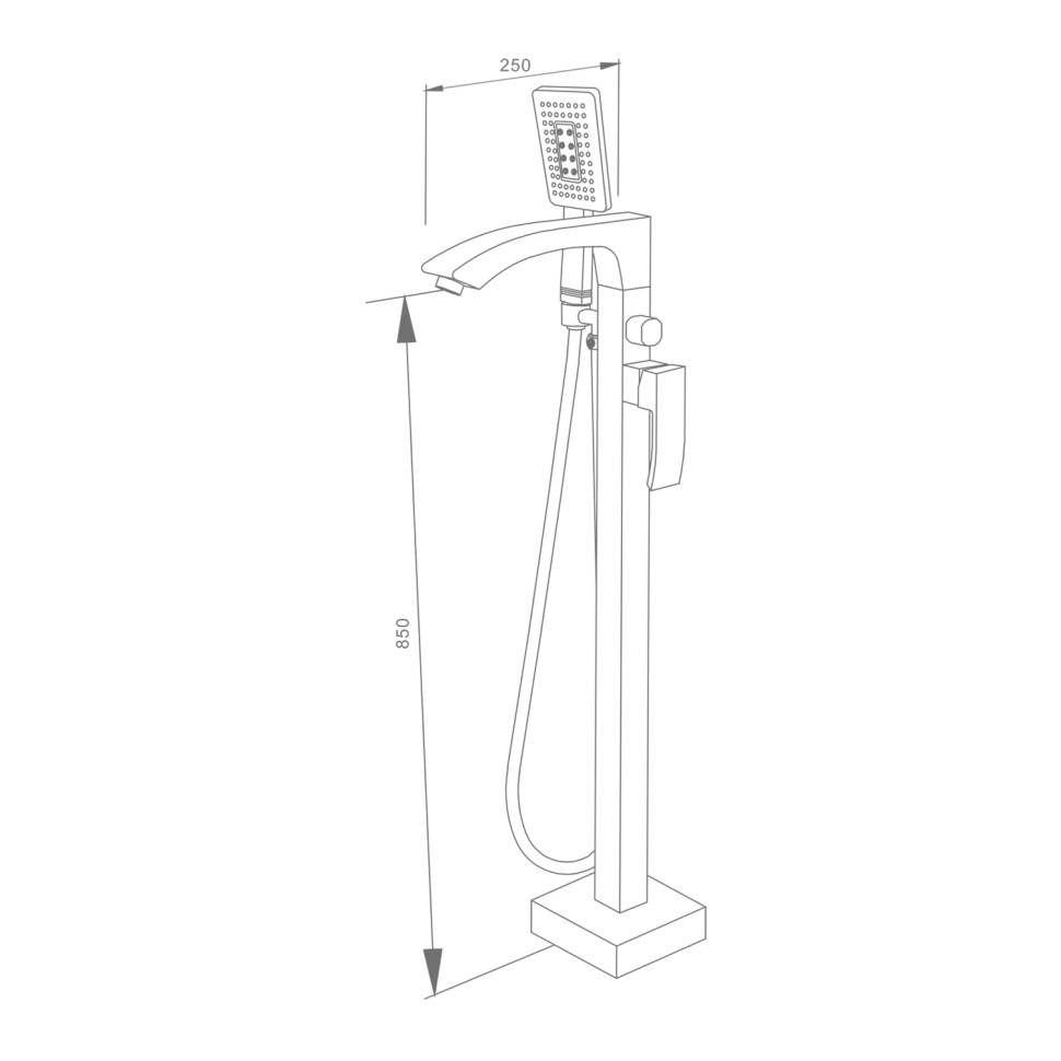 Смеситель Raglo напольный для ванны хром