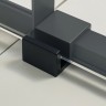 Timo Душевая дверь TDSS-120/03C-8L, раздвиж 1200*2000, проф черный + торцевое стекло TSS-1000/03C-8 1000*2000, проф черный