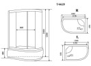 Timo Standart T-6620 Black Fabric L душевая кабина (120*85*220), турецкая баня хамам