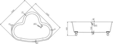 Акриловая ванна BELBAGNO BB07