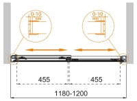 Душевая дверь CEZARES TANDEM-SOFT-BF-2-120-C-Cr-IV
