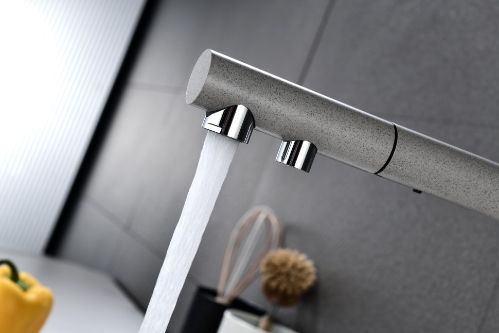 Смеситель для кухни SERPENTINE, графит, Se213222-DG, Paulmark