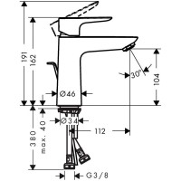 Смеситель для раковины Hansgrohe Talis E 71710990 золото