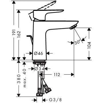 Смеситель для раковины Hansgrohe Talis E 71710990 золото