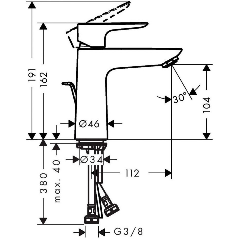 Смеситель для раковины Hansgrohe Talis E 71710990 золото