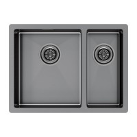 Мойка нерж. сталь GERBERG 59/2S UNI, PM225944-GML, вороненая сталь, левая, PVD, 590х440мм, Paulmark