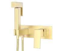 Смеситель Splenka встраиваемый с гигиеническим душем S01.52.03 Золотой сатин