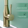 Смеситель Splenka для кухни с мультифункциональным и выдвижным изливом S206.49.03 Золотой сатин