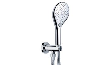 Душевой комплект Bossini Syncronia C12033.030 с лейкой, шлангом и держателем, Хром