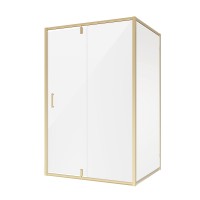 Душевое ограждение Niagara Nova NG-43-12AG-A70G (120х70х195) прямоугольник,золото,двери распашные,стекло прозрачное,2 места