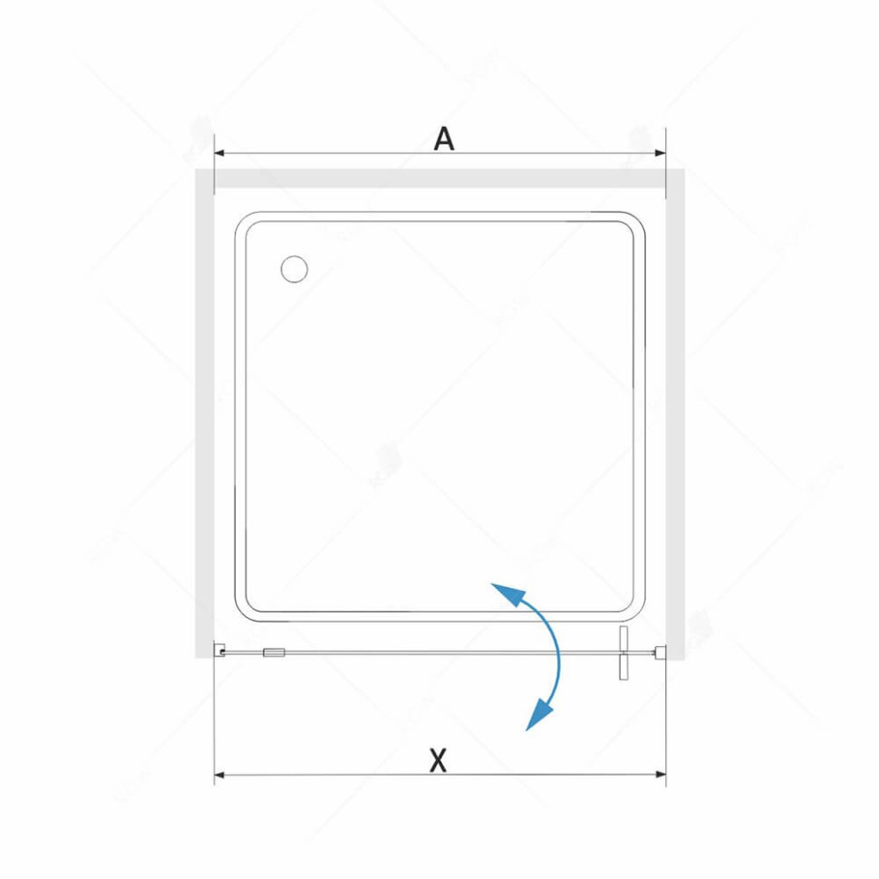 Душевая дверь RGW SV-02 (Прозрачное, 900)