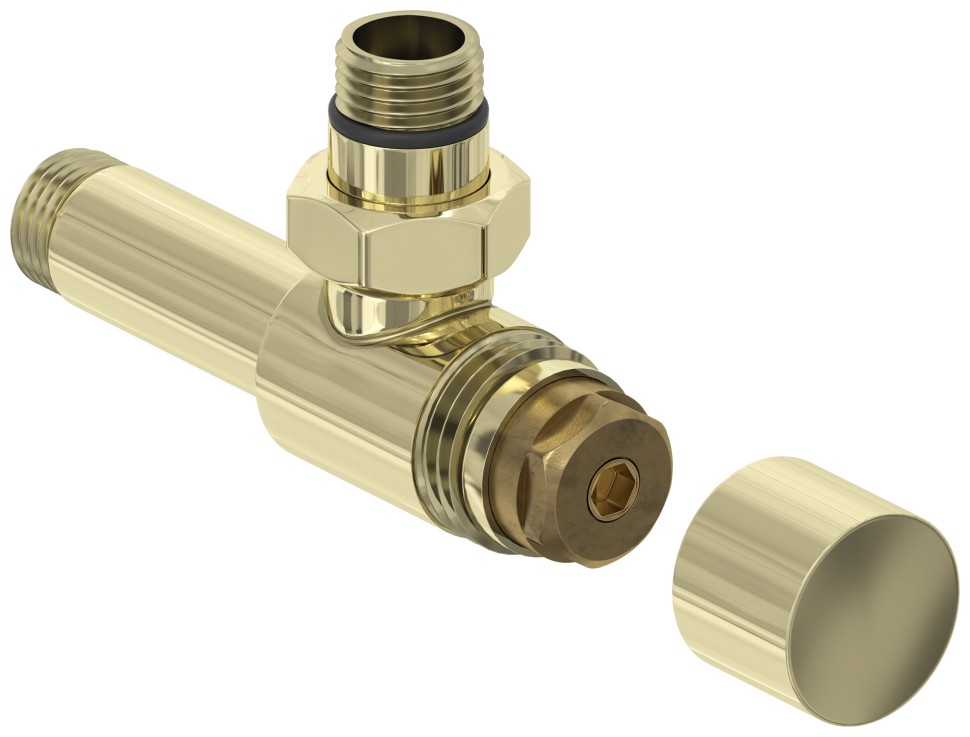 Вентиль угловой под шестигранник (G 1/2" НР х G 1/2" НР)