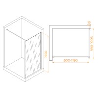 Душевая перегородка RGW WA-010W (Прозрачное, 1000)