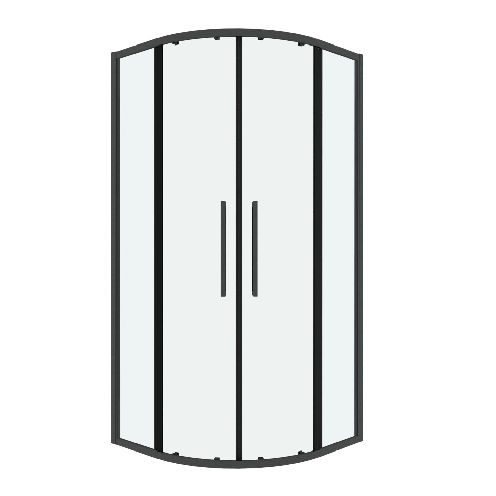 Душевое ограждение Grossman Cosmo 301.K33.02.9090.42.00 (90х90х195) четверть круга,раздвижная,графит сатин,стекло прозрачное, 1 место