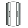 Душевое ограждение Grossman Cosmo 301.K33.02.9090.42.00 (90х90х195) четверть круга,раздвижная,графит сатин,стекло прозрачное, 1 место