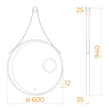 Зеркало с LED-подсветкой RGW MR-01