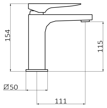 Смеситель для раковины GRB KALA 60520688, брашированное золото