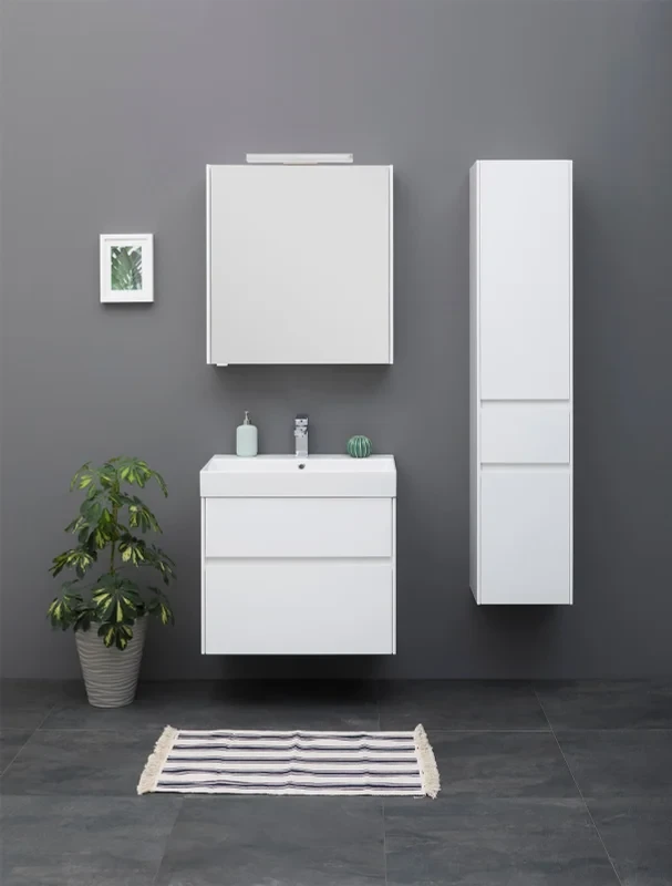 Шкаф-пенал для ванной Aquanet Бруклин 35 белый