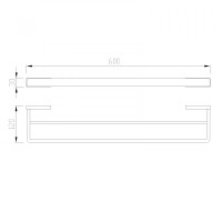 Полотенцедержатель двойной ABBER Westen AA1757G золото матовое