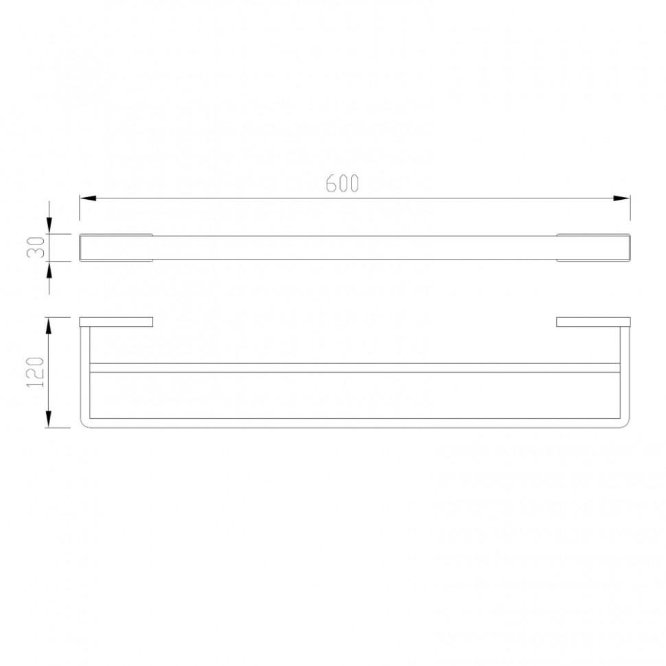 Полотенцедержатель двойной ABBER Westen AA1757G золото матовое