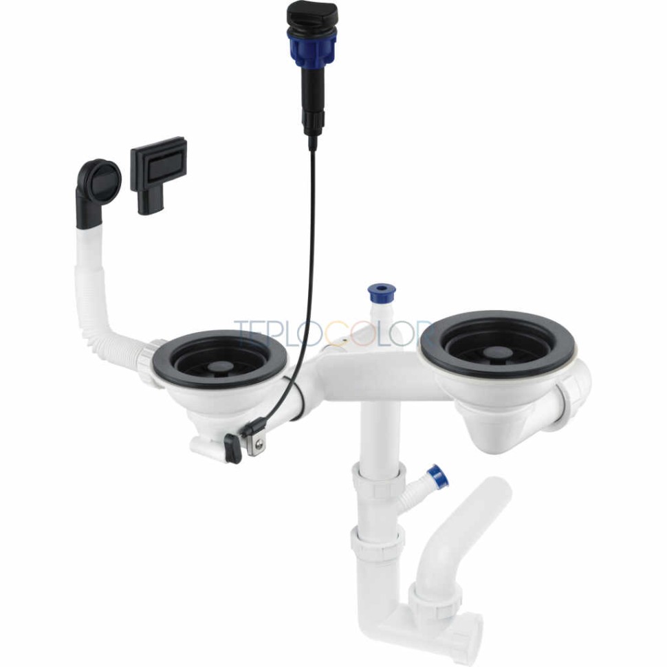 Сифон для гранитной мойки, 1.5 и 2-чаши - Space Saver