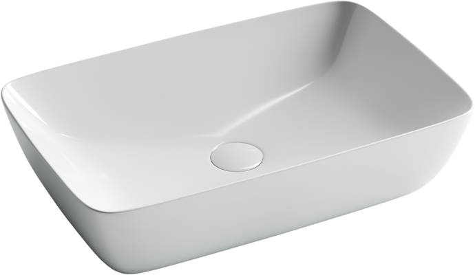 Умывальник чаша FORM накладная прямоугольная 590x400x145мм