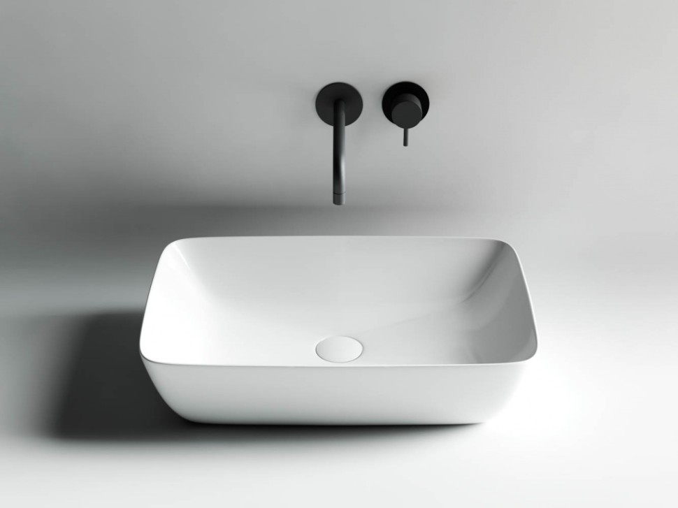 Умывальник чаша FORM накладная прямоугольная 590x400x145мм