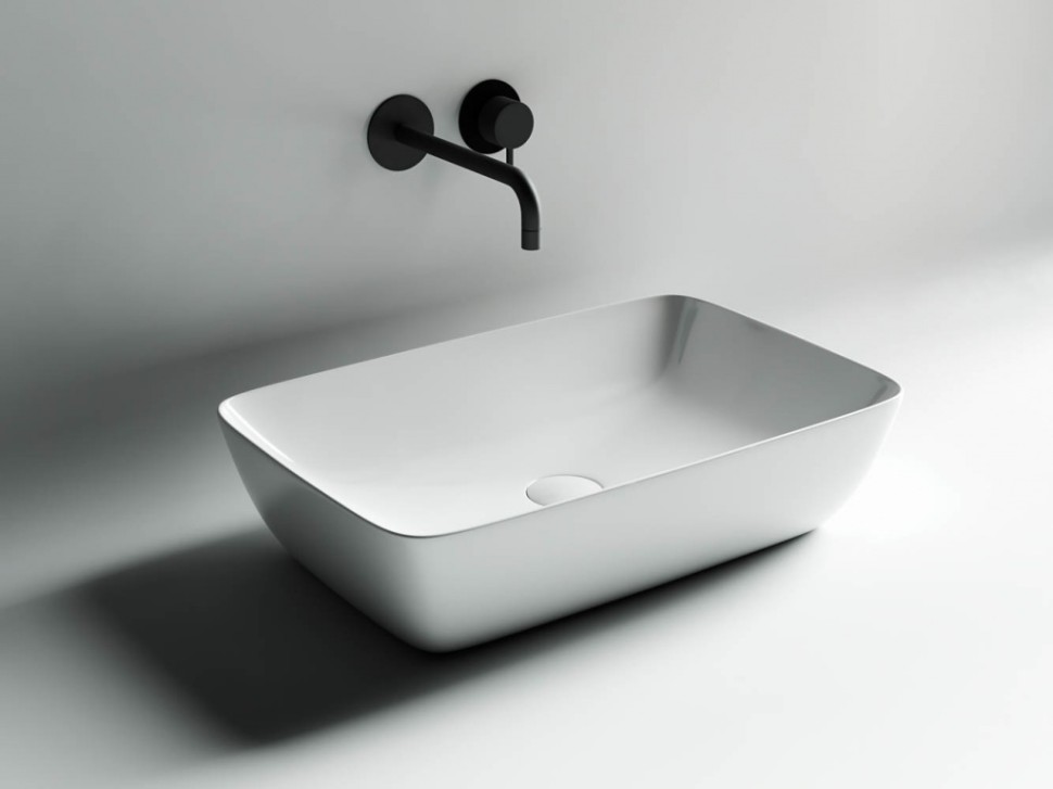 Умывальник чаша FORM накладная прямоугольная 590x400x145мм