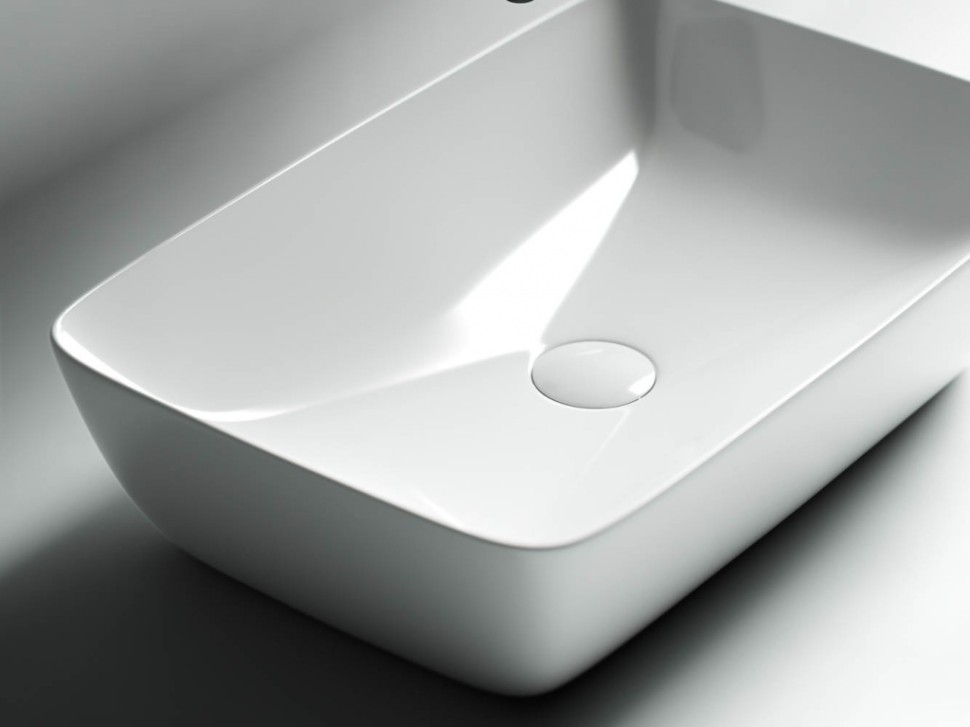 Умывальник чаша FORM накладная прямоугольная 590x400x145мм