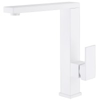 Смеситель ABBER Daheim AF8214W для кухни, белый матовый