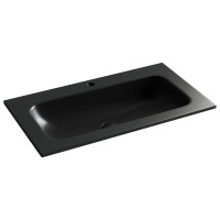 Раковина накладная мебельная Grace прямоугольная c отверстием под смеситель, 810x457x137мм, цвет черный матовый, арт. CN7012MB